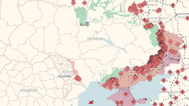 Онлайн-карта бойових дій в Україні: де точаться бої на 17.08.2026